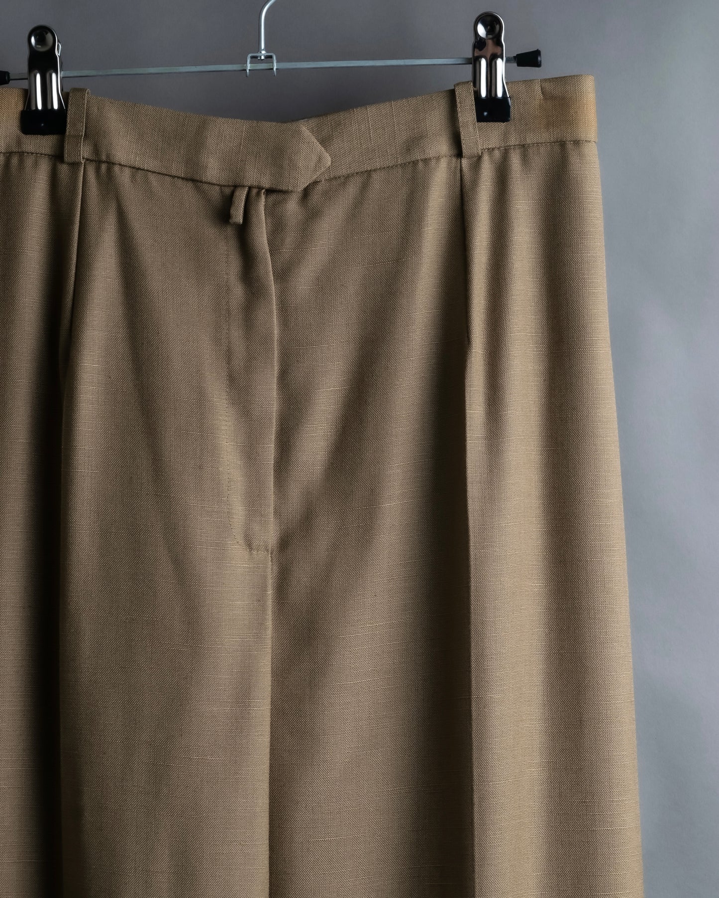 "Christian Dior" Center press wide tapered slacks