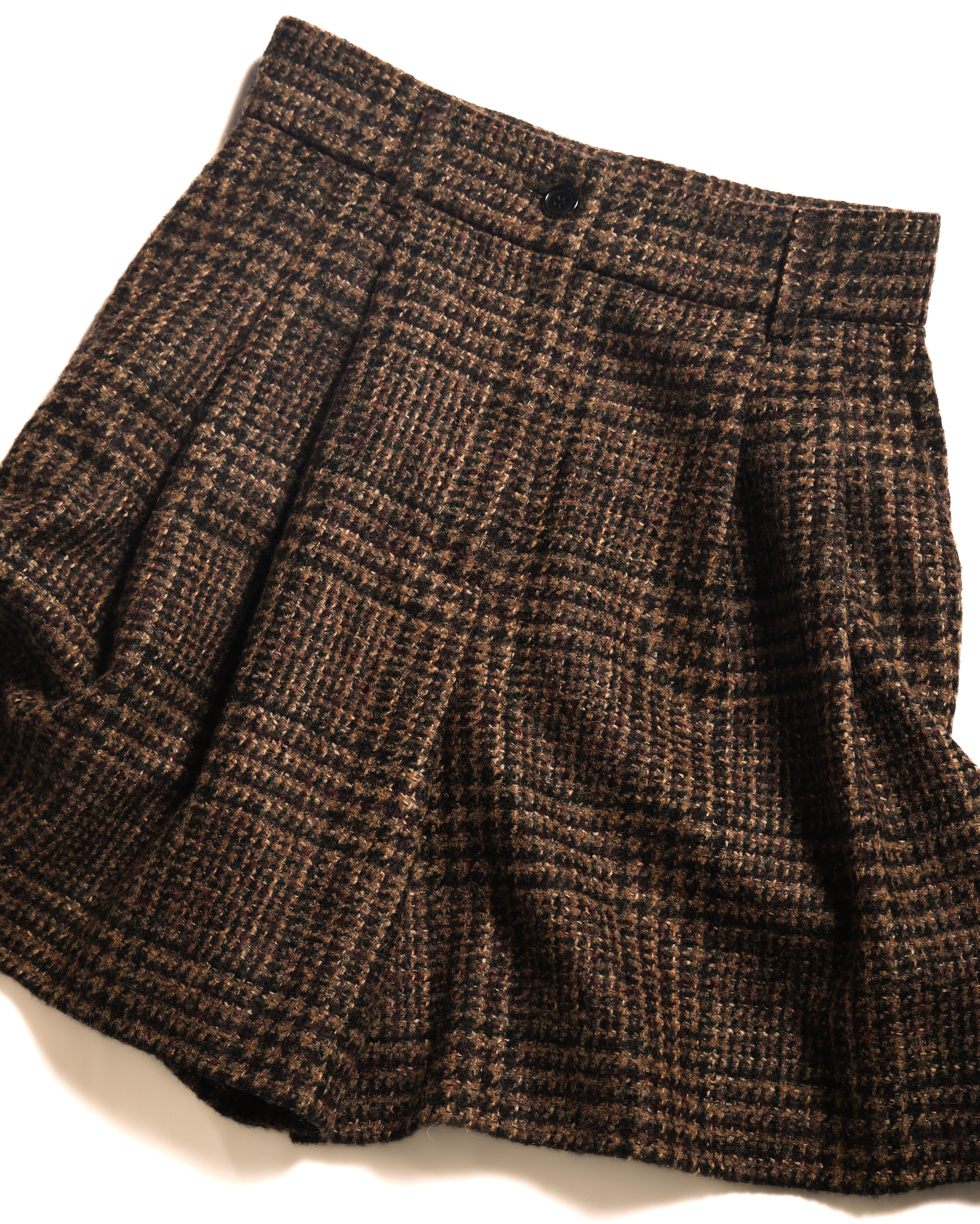 Dolce & Gabbana/ Check Patterned Culotte Shorts Brown