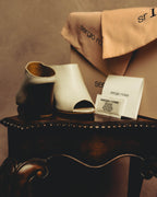 “Sergio Rossi” White open-toe heeled mules