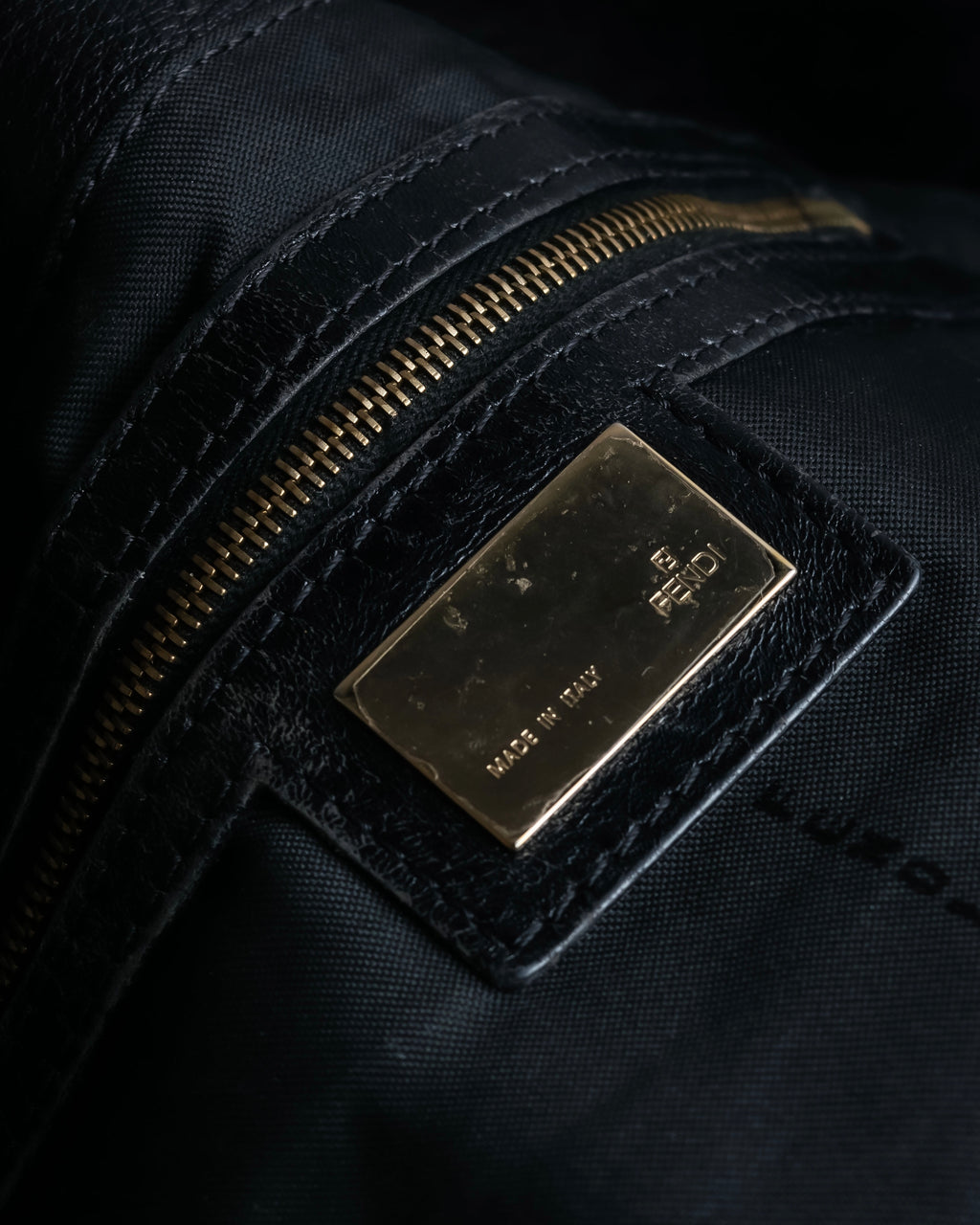 "FENDI" Gathered design leather one-shoulder bag