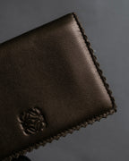 "LOEWE" Logo engraved leather card case