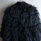 "EMPORIO ARMANI"  Fur fringe design cropped sleeve pullover