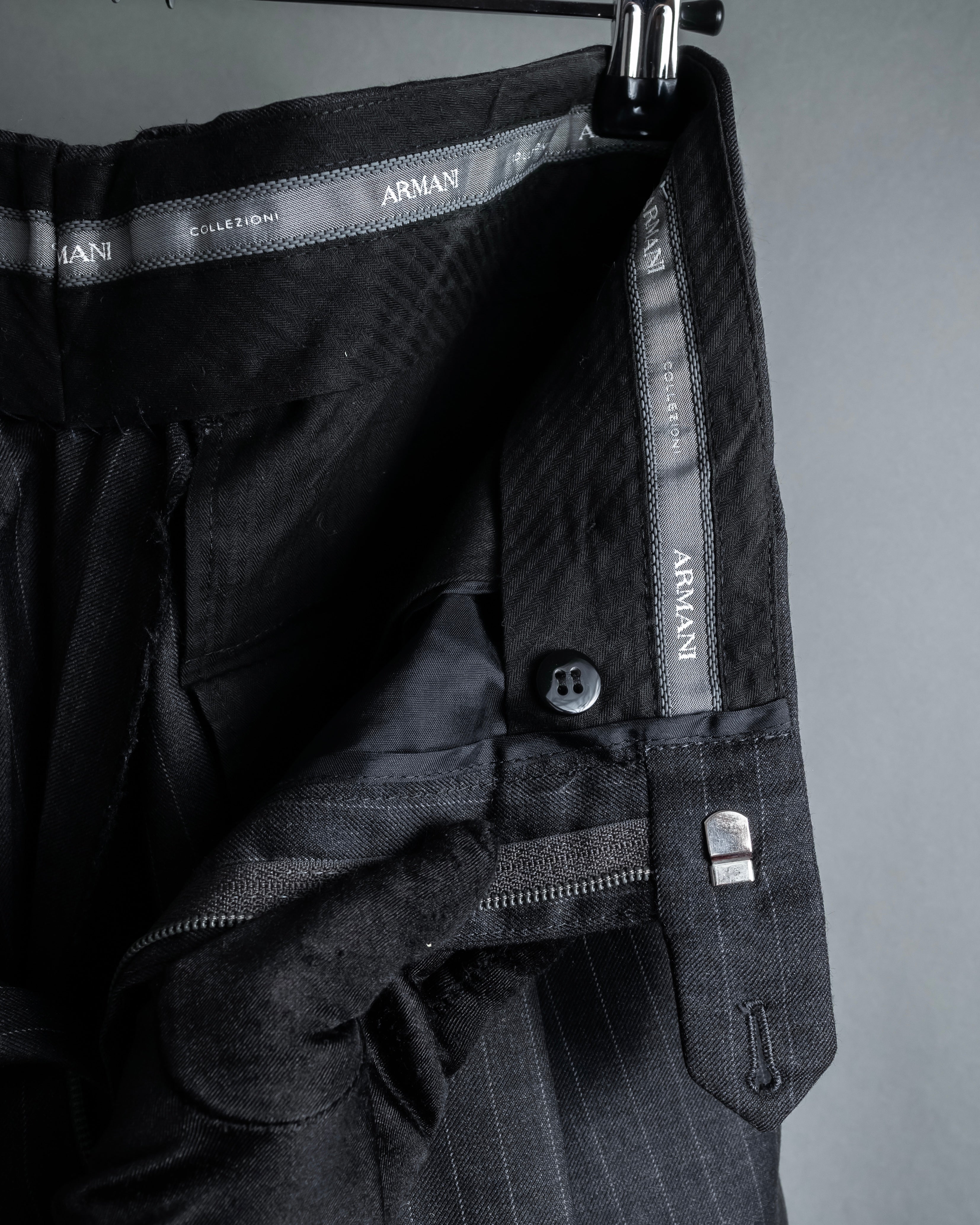 "ARMANI COLLEZIONI" Deep charcoal pinstripe set up