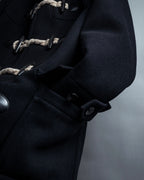 "BURBERRY" Classic detailing melton wool duffle coat