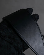 "CELINE" Various studs horizontal leather 2way bag