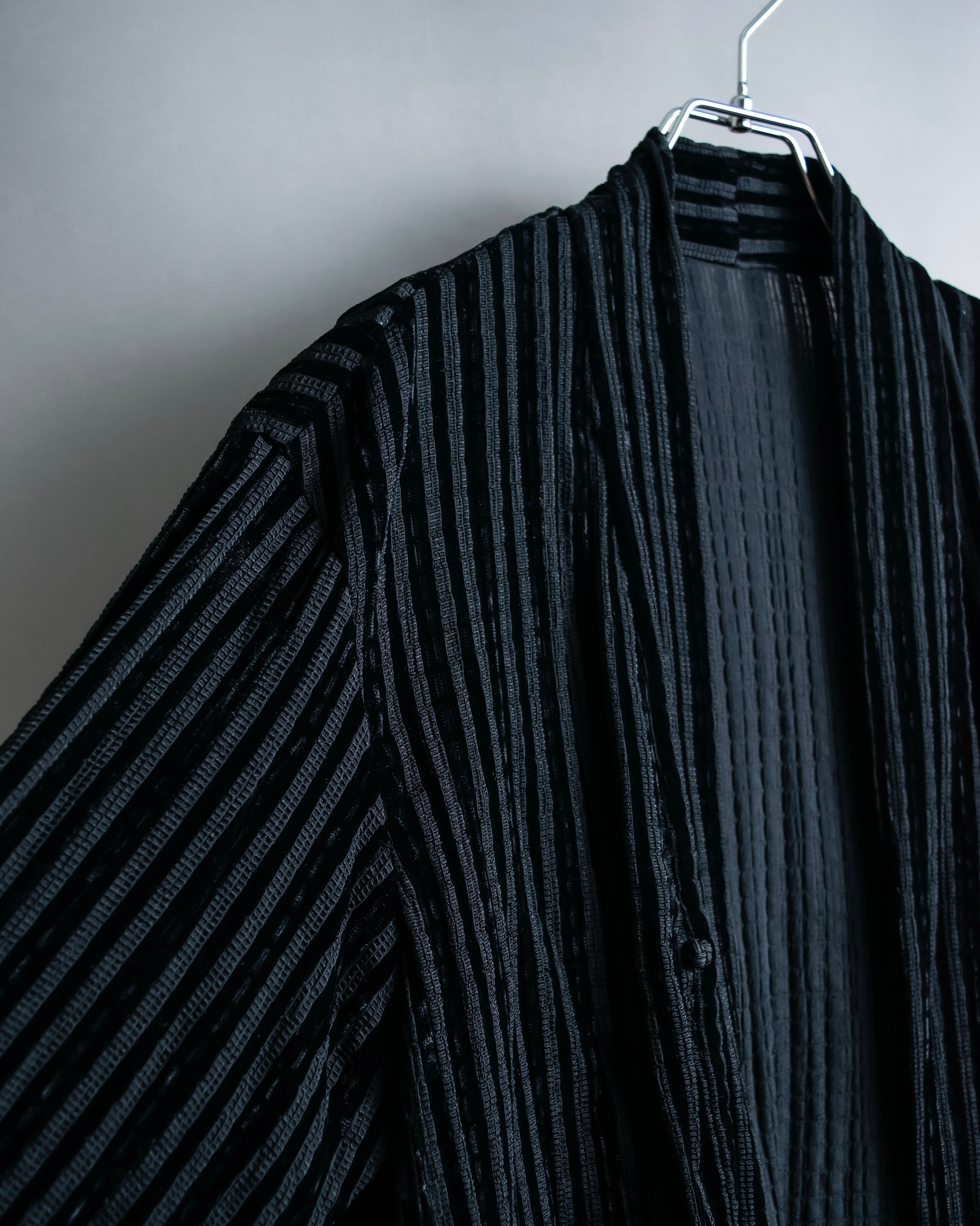 “Yohji Yamamoto +NOIR” Sheer rib summer knit jacket