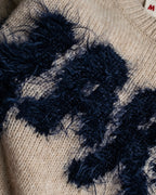 "MARNI" Logo shaggy design oversized knit