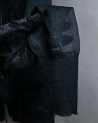 "sacai" Wig design sheer hooded pullover