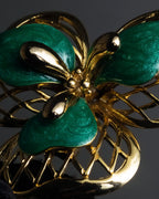 "BALENCIAGA" Floral＆leaf motif brooch set of 2