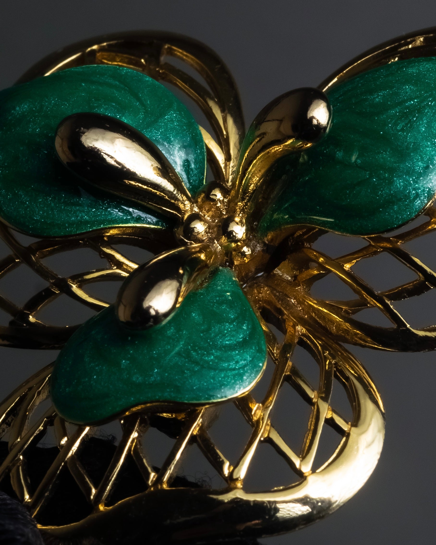 "BALENCIAGA" Floral＆leaf motif brooch set of 2