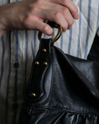 "FENDI" Gathered design leather one-shoulder bag