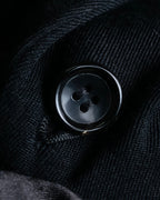 "COMME des GARCONS" Peaked lapel double-breasted long tailored jacket