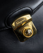 "Salvatore Ferragamo" 90's Animal motif studs design leather bag