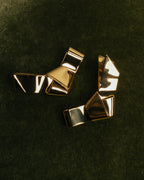 “JIL SANDER” 2021 sculptural ribbon metal clip earrings