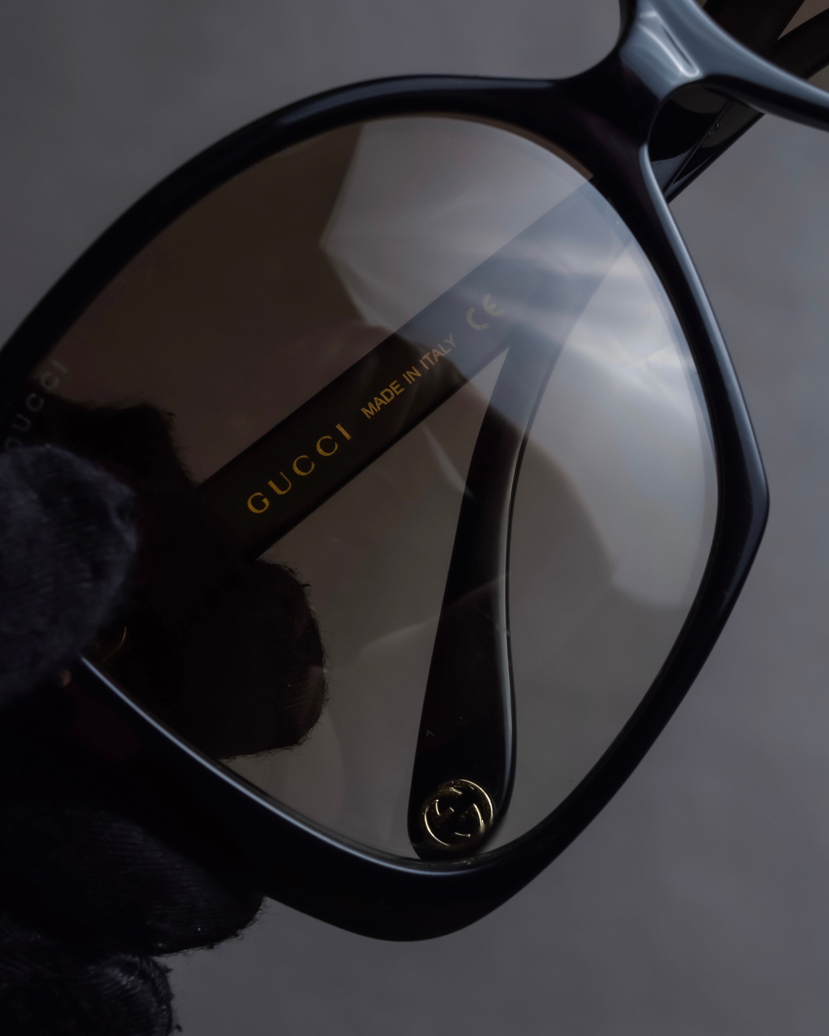 "GUCCI" Butterfly frame oversized shaped sunglasses