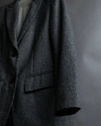 "Whim Gazette" Houndstooth pattern shaped tailored jacket