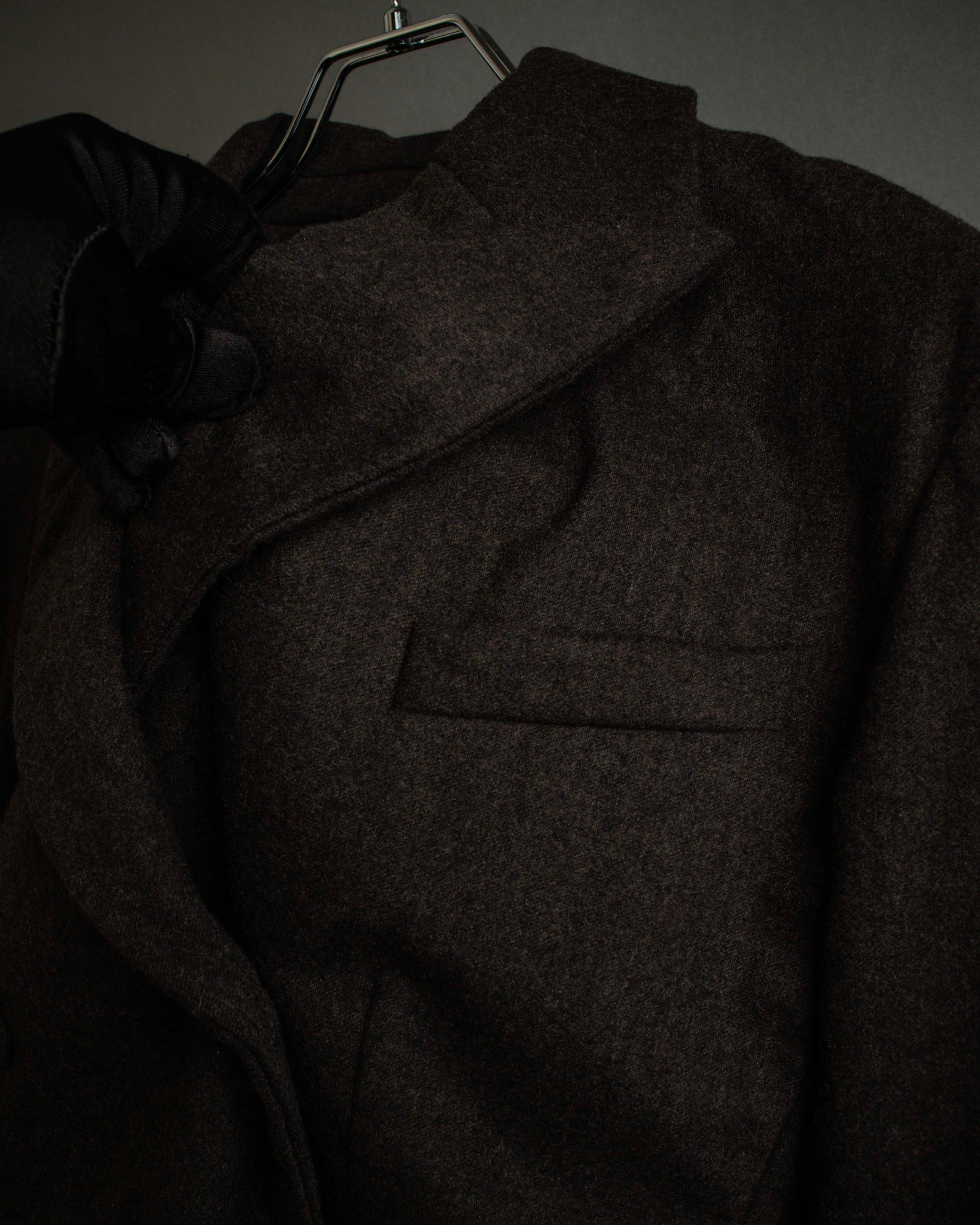 "FENDI" Double-breasted heavy duty wool flannel jacket