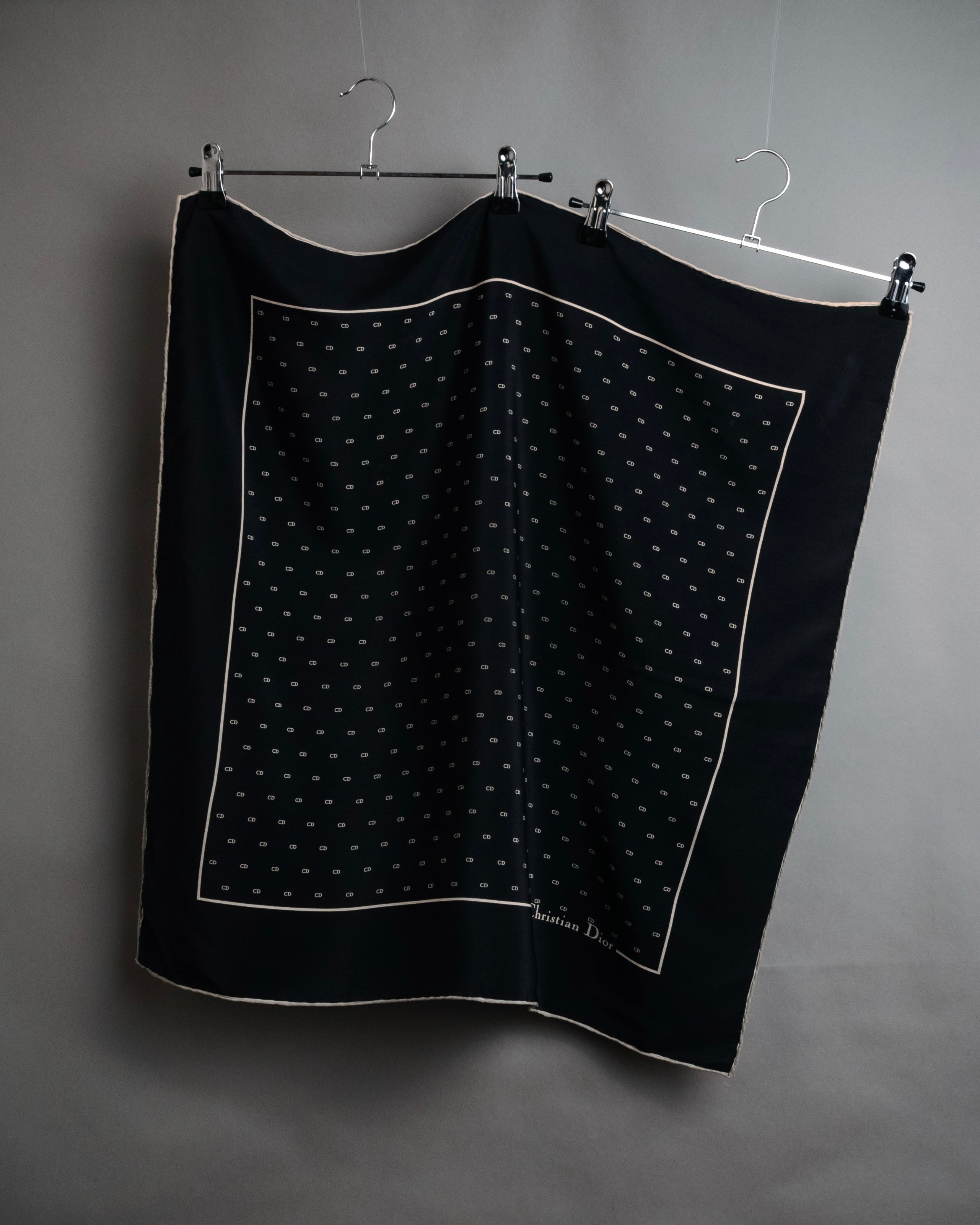 “Christian Dior” 90’s CD monogram silk scarf