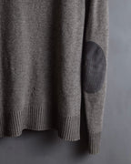 "MAISON MARGIELA" 13AW Patch accented low gauge wool cardigan