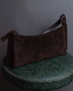 "Salvatore Ferragamo" Sharp form leather combination bag