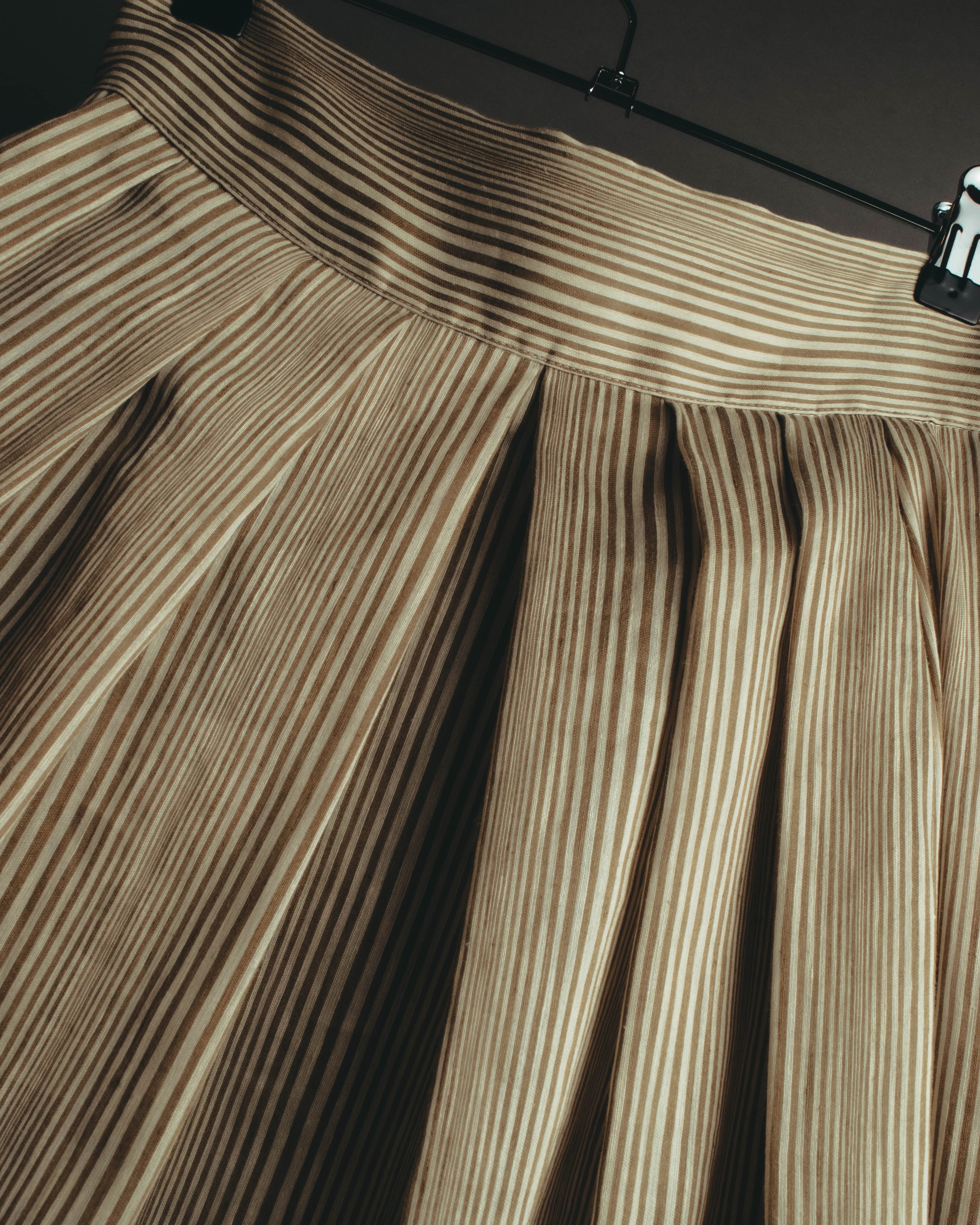 "DESTREE" 2020's Striped linen blend maxi skirt