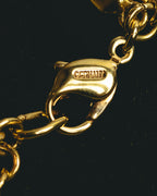 "Christian Dior" 80's-90's Sculptural leaf charm bracelet
