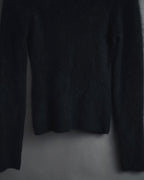 "I WISH" Angora-blend fuzzy turtleneck knit