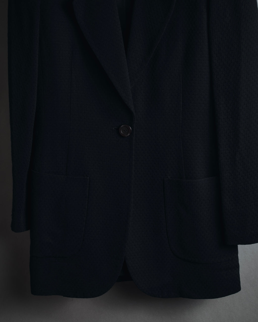 "FENDI" 80’s-90’s viscose blend structured tailored jacket
