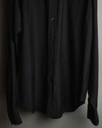 "TOM FORD" 2010's Fluid rayon silk classic collar black shirt