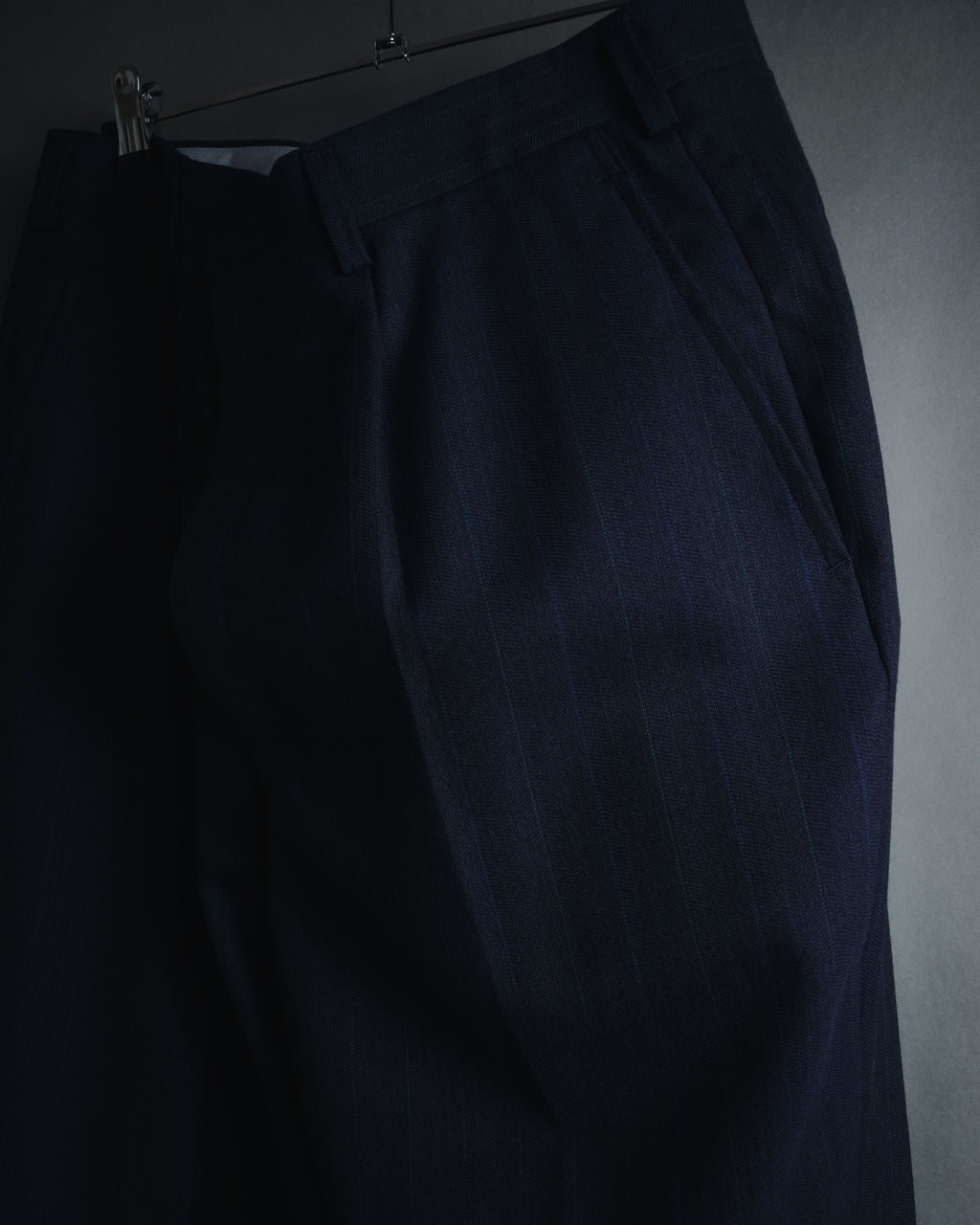 "BALENCIAGA" Tailored Two-Piece Suit Set with Subtle Pinstripes