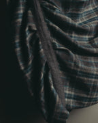 "BRUNELLO CUCINELLI" Late 90's-early 10's Soft wool plaid draped skirt