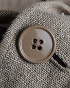 "Dolce & Gabbana" Raw edge frayed linen tailored jacket