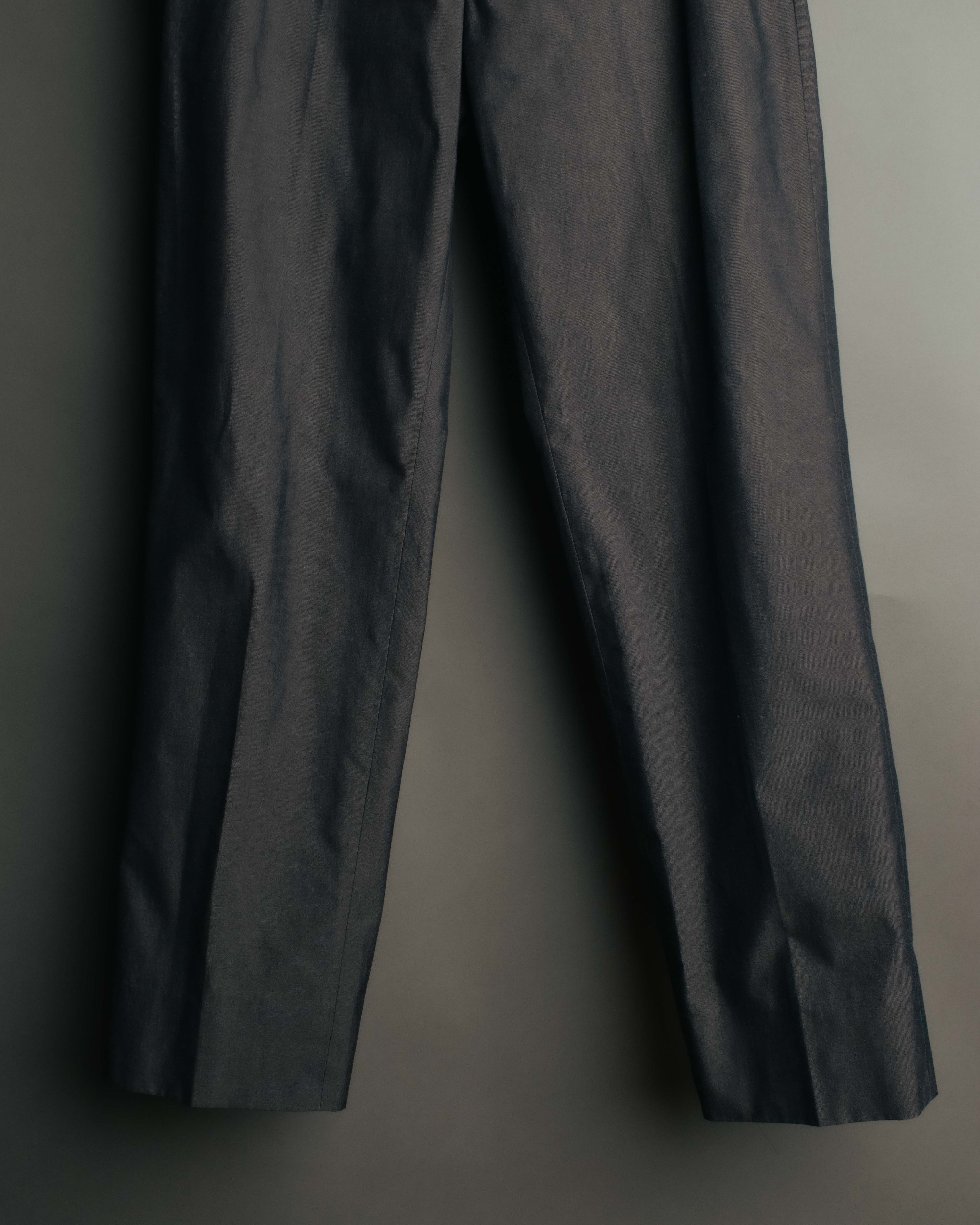 -SPECIAL- “HERMÈS” 1998-00’s Leather trimmed tailored trousers