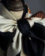 "Christian Dior" Parisian accessory motif silk scarf