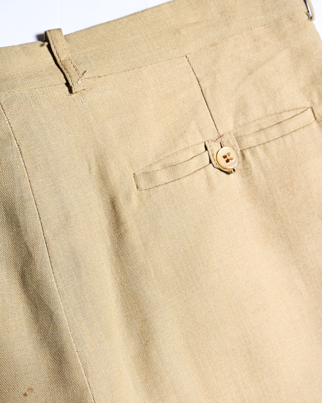 VINTAGE/ Linen Tasted 2 Tuck Trousers Light Beige