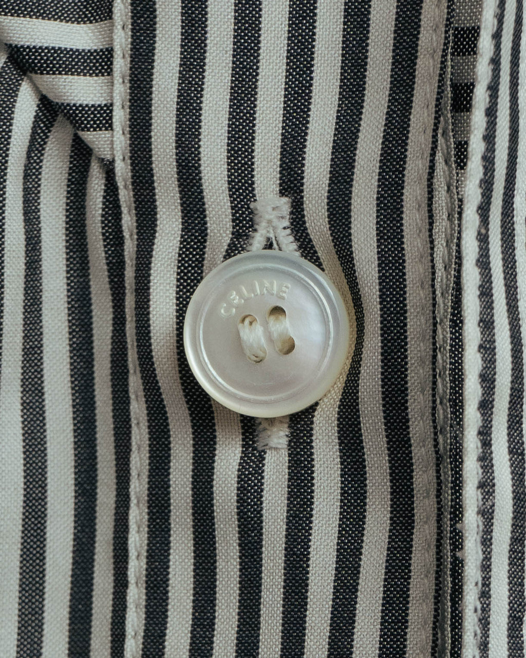 -SPECIAL- “CELINE” 2018’s silk striped ruffle bow blouse