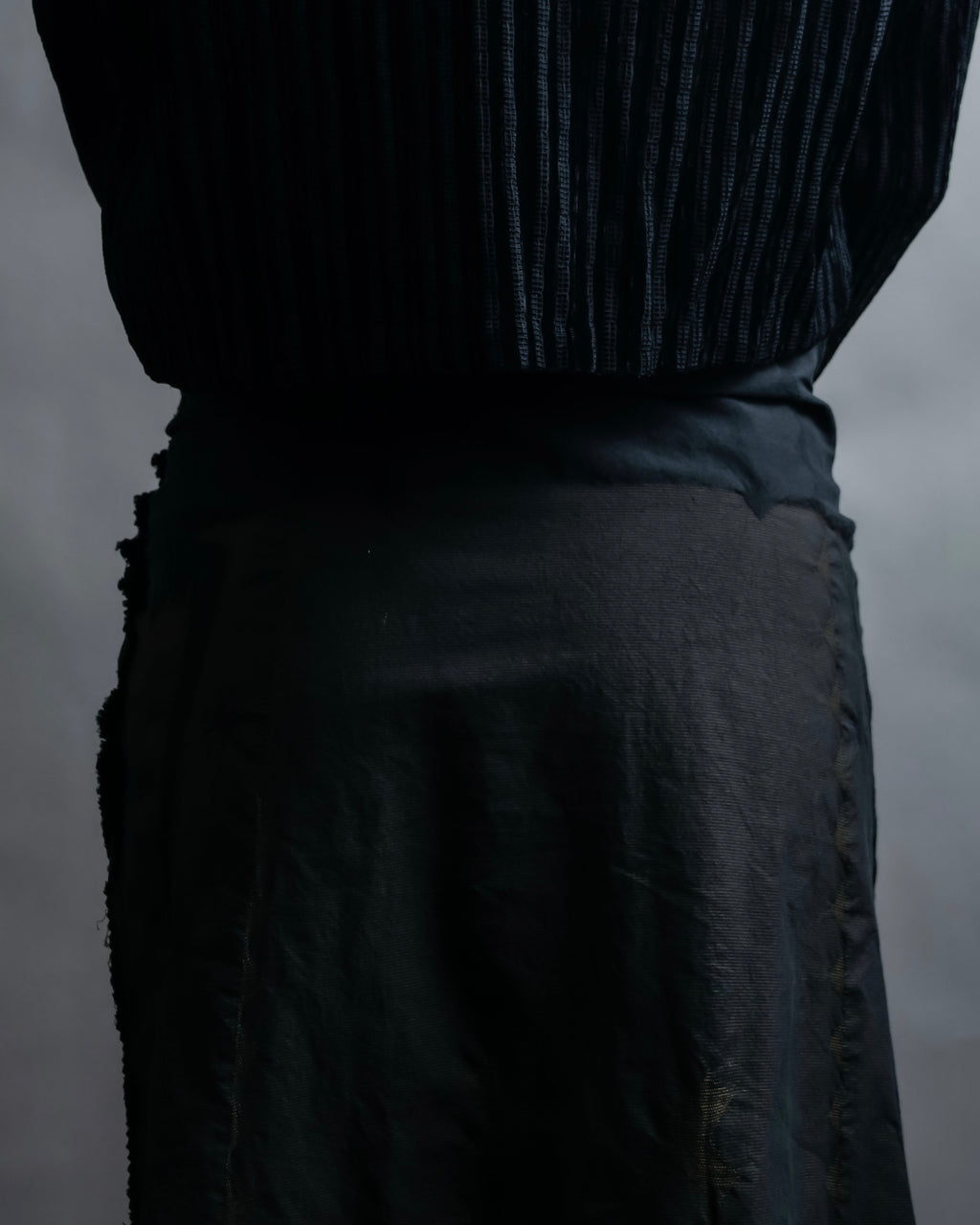 "A-POC" Wrap design high slit skirt