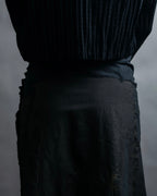 "A-POC" Wrap design high slit skirt