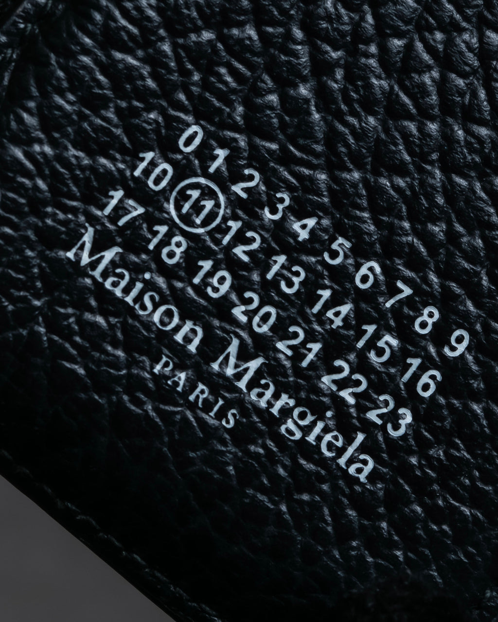 "MAISON MARGIELA" Grained leather envelope compact wallet