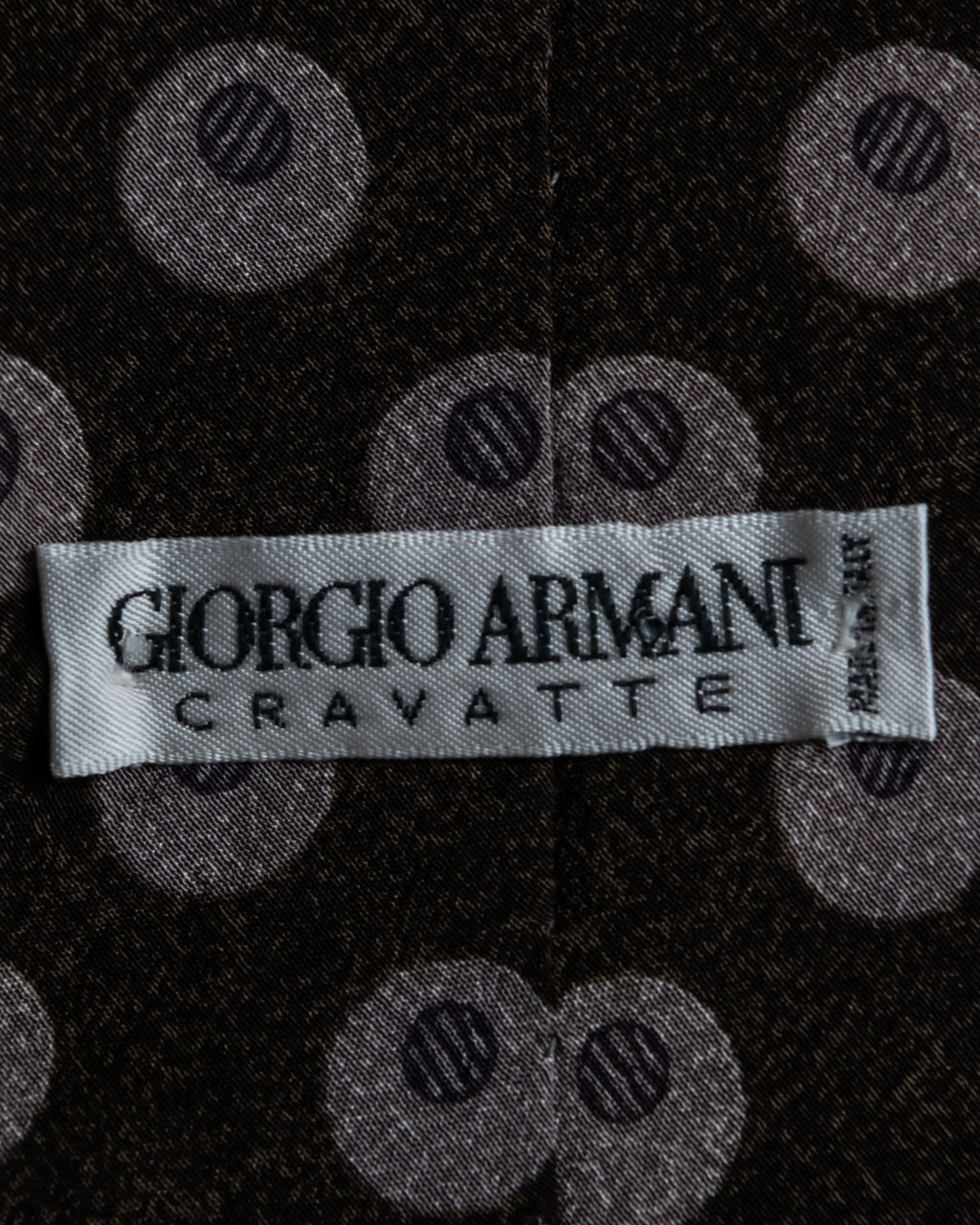 "GIORGIO ARMANI" Oval motif dot silk necktie