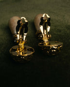 "Yves Saint Laurent" 80's-90's Pearl clip on drop earrings