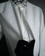 –SPECIAL– "Dior" 2024SS Embroidered grid-collar fly-front shirt