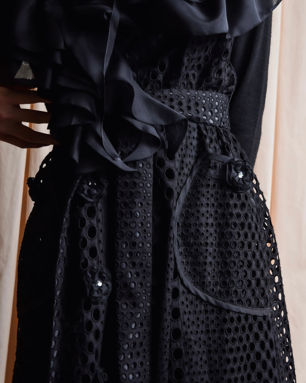 "NOKO OHNO" Layered organza frill embroidered dress