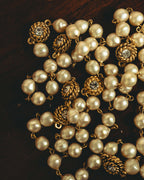 -SPECIAL- "CHANEL" 90's Pearl and crystal embellished long necklace