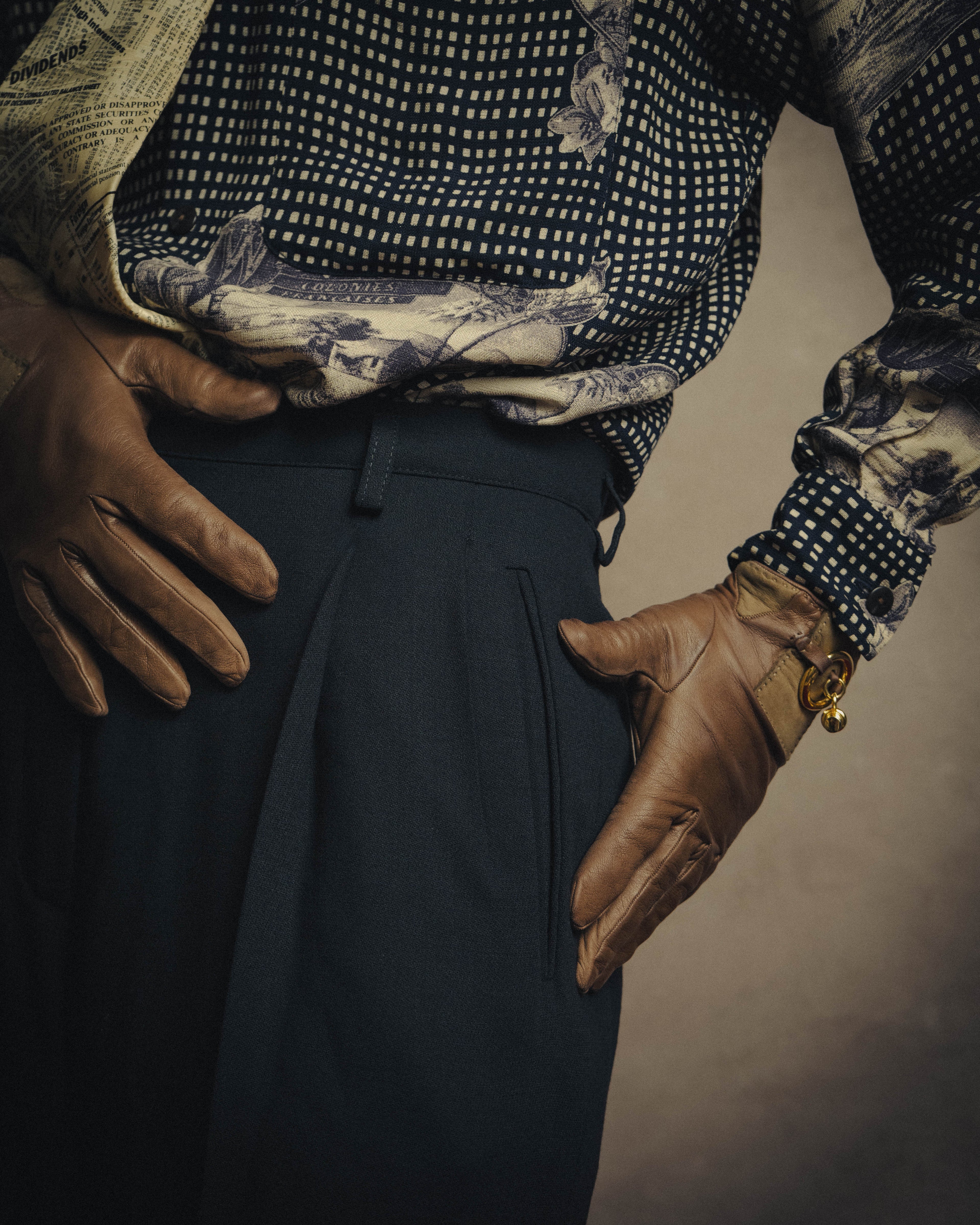 -MOOD MILLÉSIMES- 80’s-90’s black wool intuck wide trousers