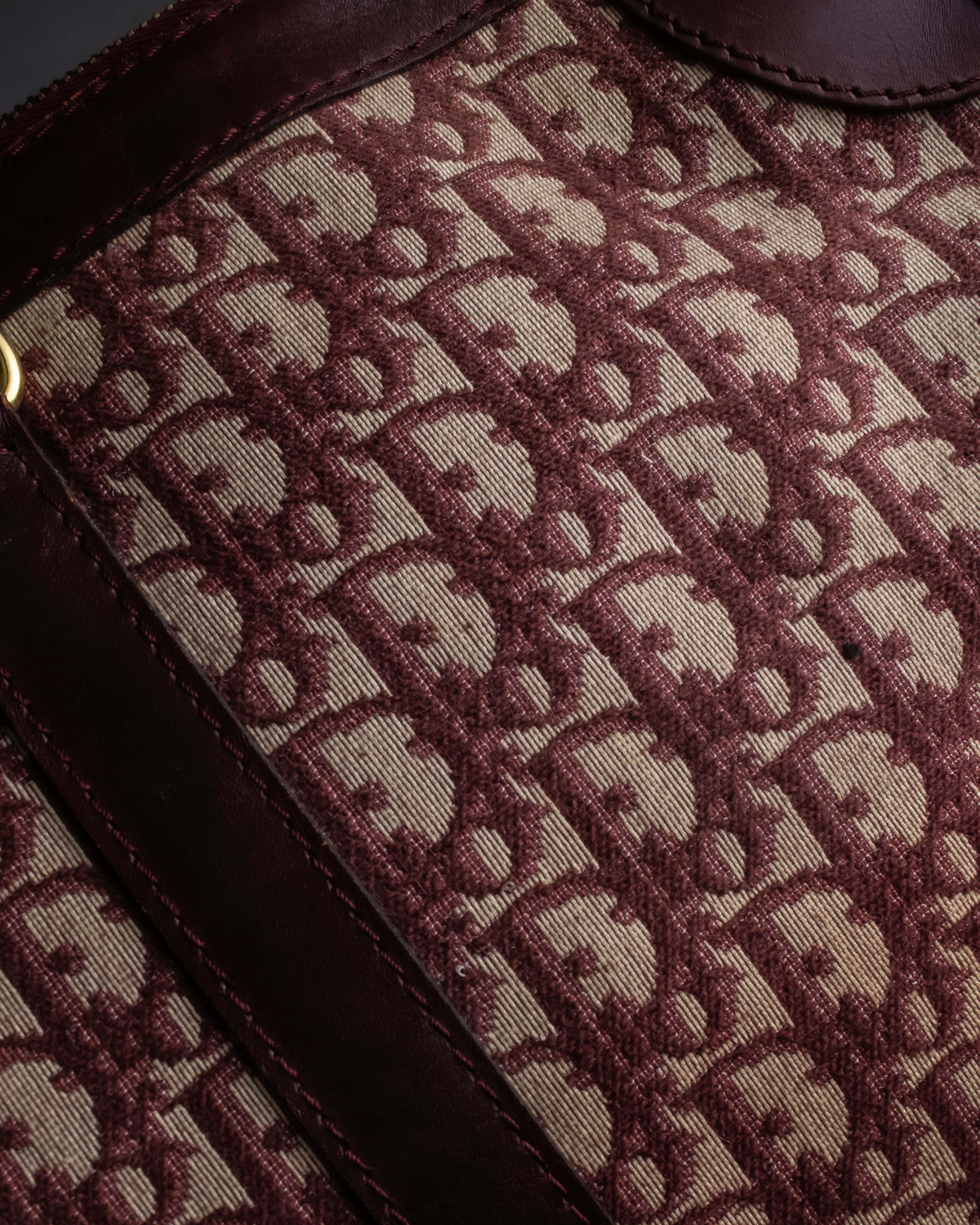 "Christian Dior" Trotter monogram jacquard boston bag