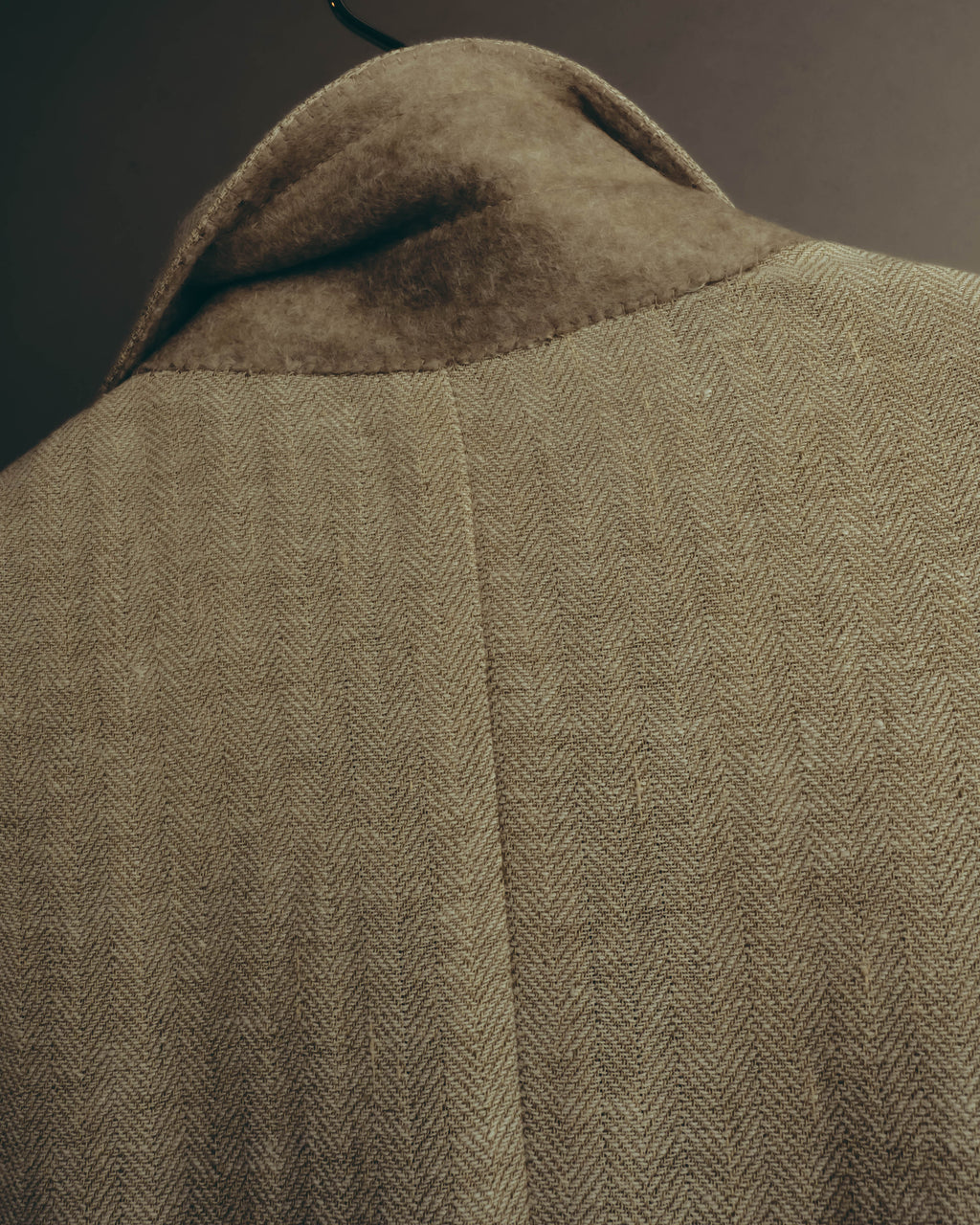 -SPECIAL- “HERMES” 80’s-90’s Herringbone linen suit set