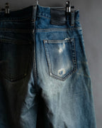 "GUCCI" Gradient fade design tapered denim