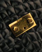 -SPECIAL- "TIFFANY & CO." 70's-80's Shiny crocodile top handle bag