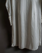 "MAISON MARGIELA" 16SS bowtie design striped long shirt